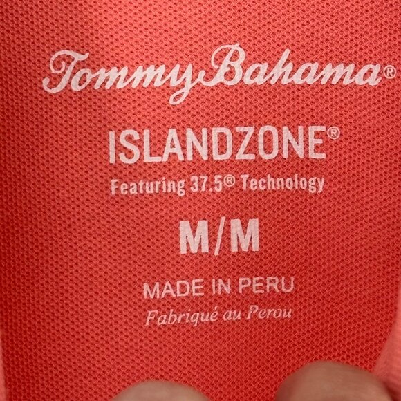 Tommy Bahama Island Zone Coral Polo Shirt mens size medium - Picture 4 of 12